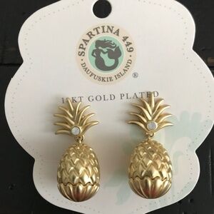 Spartina 449 Pineapple dangle earrings NWT